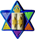 Star with Torah Plaster Plaque