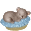 Bear on Basket Plaster Statue