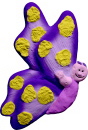 Waving Butterfly Plaster Plaque