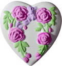 Rose Heart Garland Plaster Plaque