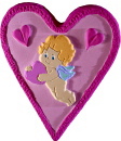 Cupid Heart Plaster Plaque