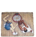 Basketball Players Plaster Plaque