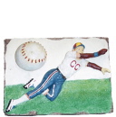 Baseball Players Plaster Plaque