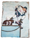Hockey Players Plaster Plaque