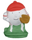 Baseball Running Plaster Statue