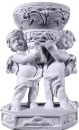 Ornate Cherubs Plaster Candleholder