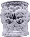 Angel Faces Plaster Candleholder