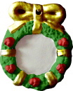 Wreath Plaster Picture Frame Unpainted Plaster Christmas Tree Ornament
