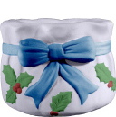 Sack with Bow  Plaster Vase