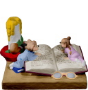 Night Before Christmas Plaster Statue Light Up