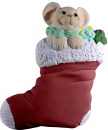 Mouse in Stocking Plaster Plaque