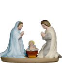 Two Piece Nativity Set Plaster Statue