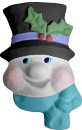 Snowman Face Plaster Plaque