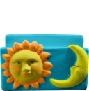 Sun and Moon Business Card Holder