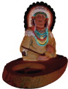 Indian Chief Plaster Coin Holder
