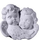 Twin Cherub Plaster Plaque Large