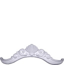 Elegant Shell Door Scroll Plaster Plaque