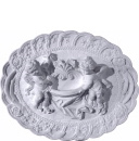 Gemini on oval braid Plaster Plaque