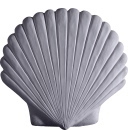 Large Fan Shell Plaster Plaque