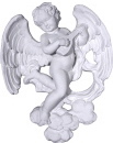 Celestial Cherub with Mandolin Plaster Plaque