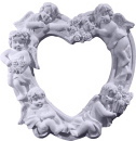 Heart Cherub Plaster Picture Frame