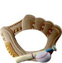 Baseball Mitt Plaster Picture Frame
