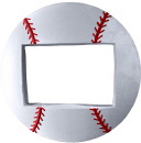 Baseball Plaster Picture Frame