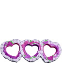 Three Lace Hearts Plaster Picture Frame
