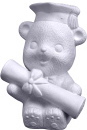 Graduation Bear Boy Plaster Statue