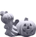 Pumpkin Heads with Pumpkins set Statue