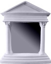 Column Plaster Mirror