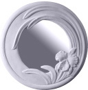 Round Iris Plaster Mirror