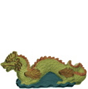 Dragon on Water Plaster Statue