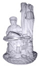 Boat Carver Plaster Statue Medium
