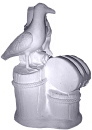 Herman Seagull with Piling Plaster Statue
