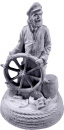 Captain at Wheel Plaster Statue