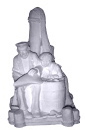 Boat Carving Lesson Plaster Statue