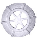 Open Ships Wheel Plaster Plaque Large