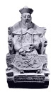 Emperor in Chair Plaster Statue