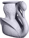 Swan Plaster Pedestal