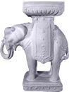 Ornate Elephant Table Plaster Pedestal