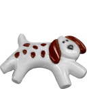 Spotted Dog Plaster Jewelry Pin