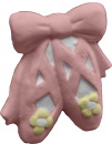 Ballet Slippers Plaster Jewelry Pin