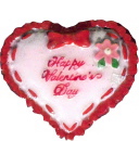 Happy Valentines Day Heart Plaster Jewelry Pin