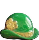 Derby Hat Plaster Jewelry Pin