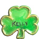 Shamrock Name Plaster Jewelry Pin
