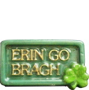 Erin Go Bragh Plaster Jewelry Pin