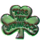 Kiss My Shamrock Plaster Jewelry Pin