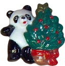 Panda with Tree Plaster Jewelry Pin