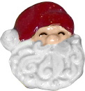 Santa Eyes Closed Plaster Jewelry Pin